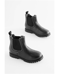 Кожаные ботинки челси на теплой подкладке из тинсулейта, черный Next