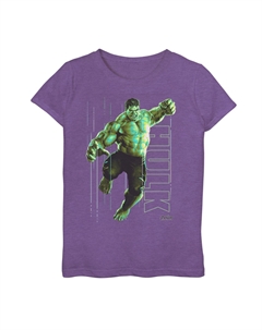 Футболка с рисунком Infinity War Incredible Hulk Jump Smash для девочек 7–16 лет Marvel