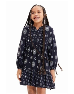 Платье для маленькой девочки 23WGVW05 ПЛАТЬЕ С ДЛИННЫМ РУКАВОМ, черный Desigual