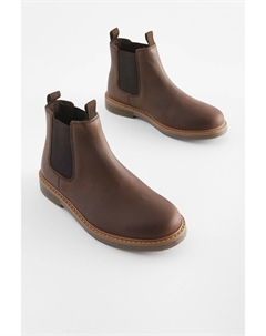 Кожаные ботинки челси, коричневый Next