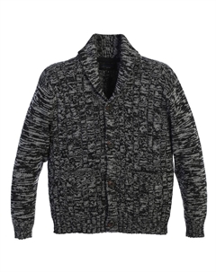 Вязаный кардиган с шалевым воротником и свитер с длинными рукавами для мальчиков из 100% хлопка, цвет Charcoal Gioberti