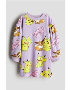 Платье свитшот с принтом, фиолетовый H&m