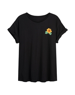 Желтая футболка Oversize с гибискусом для детей Junior's Licensed character