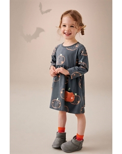 Платье на Хэллоуин из 100% хлопка с длинными рукавами (3 мес 7 лет), серый Next