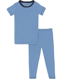 Пижама Short Sleeve Pajama Set, цвет Dream Blue with Deep Space Kickee pants kids