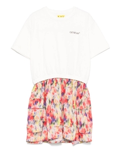 Платье с логотипом Kids, белый Off-white