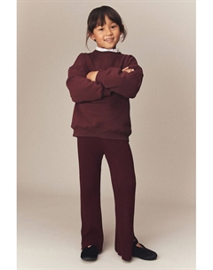 Расклешенные брюки рельефной вязки, красный H&m