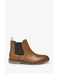 Кожаные ботинки челси классические, коричневый Next