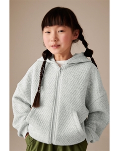 Фактурная толстовка с капюшоном на молнии (3 16 лет), серый Next