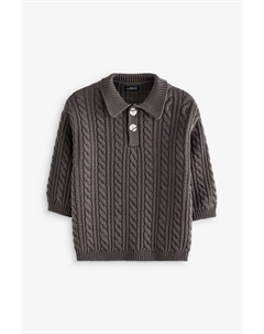 Джемпер с пуговицами на шее (3 мес 7 лет), серый Next