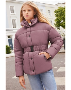 Короткое пуховое пальто (5 16 лет), фиолетовый Lipsy