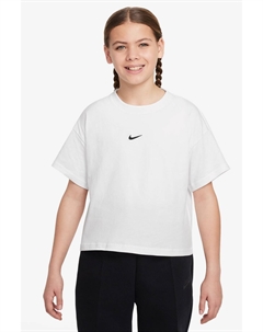 Спортивная свободная футболка из 100% хлопка, белый Nike