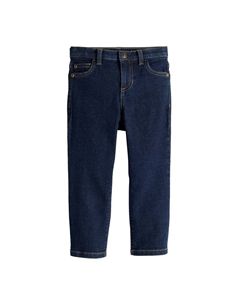 Брюки прямого кроя для малышей и малышей, цвет Solid Dark Wash Jumping beans