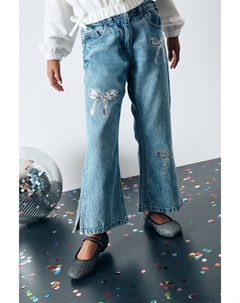 Расклешенные джинсы с отделкой (3 16 лет), синий Next