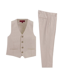 Формальный комплект из жилета и штанов для мальчиков и малышей, 2 предмета, бежевый Gioberti