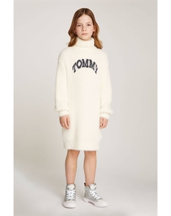 Пышное платье с длинными рукавами и воротником стойкой, бежевый Tommy hilfiger