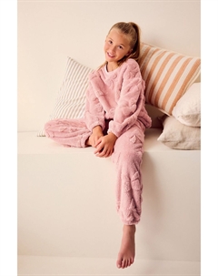 Уютная флисовая жаккардовая пижама (3 16 лет), розовый Next