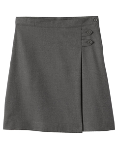 Школьная форма для девочек 4–16 лет, однотонная юбка трапециевидной формы длиной ниже колена, серый Lands' end