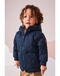 Стеганое пальто с подкладкой из флиса «борг», водонепроницаемое (3 мес 7 лет), синий Next