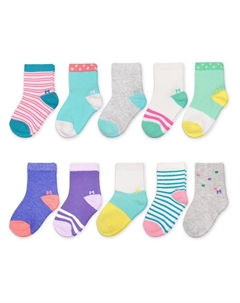 Комплект носков до щиколотки для малышей и девочек (10 малышей), мультиколор Jumping beans