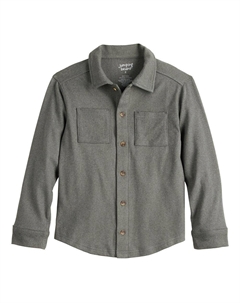 Уютная рубашка на пуговицах для мальчиков 4–12 лет, цвет Coalmine Jumping beans