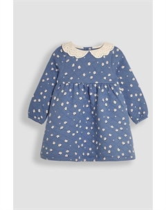 Платье стеганое с цветочным узором и воротником шторой «Ромашка», голубой Jojo maman bébé