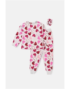 Пижама Stella с леопардовым принтом и сердцем, серый Angel & rocket