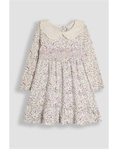 Платье с цветочным принтом и воротником стойкой, бежевый Jojo maman bébé