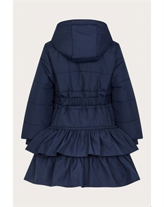Пальто с рюшами и поясом, синий Monsoon