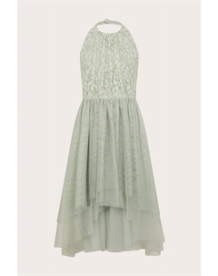 Выпускное платье Hayley с кружевом и бретельками через шею, зеленый Monsoon