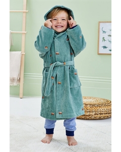 Халат махровый с вышивкой «Трактор», хаки Jojo maman bébé