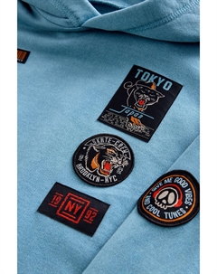 Толстовка с капюшоном из 100% хлопка с вышитым значком (3 16 лет), синий Next