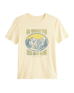 Повседневная футболка с короткими рукавами и рисунком для мальчиков 7–20 лет в цвете Regular и Husky, цвет Butter Hike Sonoma goods for life