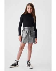 Юбка из денима Cargo Foil (10 13 лет), серый Gap