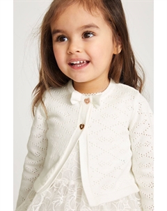 Кардиган 0 6 лет из 100% хлопка, бежевый Baker by ted baker