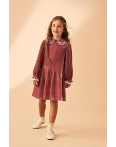 Платье из бархата с воротником Питер Пэн, розовый Laura ashley