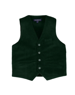 Бархатный жилет для делового костюма для мальчиков, цвет Hunter Green Gioberti
