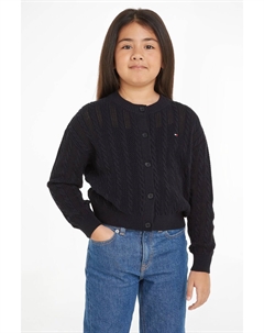 Кардиган с косами стандартного кроя, синий Tommy hilfiger