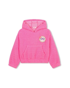 Пушистая текстурированная толстовка с капюшоном, розовый Billieblush