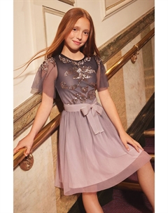 Платье с рукавами крылышками и пайетками (5 16 лет), розовый Love & roses