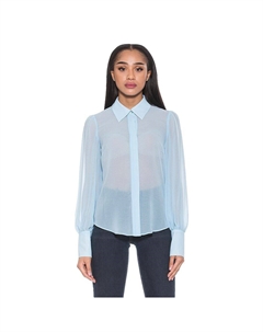 Женская прозрачная блузка с воротником и рукавами Zayn, цвет Halogen Blue Alexia admor