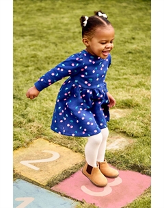 Платье свитшот на пуговицах, синий Jojo maman bébé