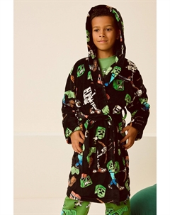 Флисовый халат (5 16 лет), черный Next