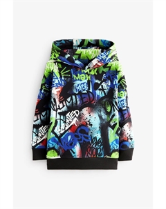 Толстовка с капюшоном из 100% хлопка с принтом граффити (3 16 лет), мультиколор Next
