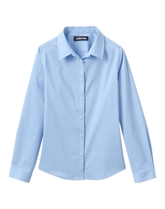 Школьная форма для девочек 7–16 лет, эластичная рубашка с длинными рукавами без зияния, цвет Light Sea Blue Lands' end