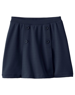 Юбка с пуговицами спереди для школьной формы для девочек 4–16 лет, цвет Classic Navy Lands' end