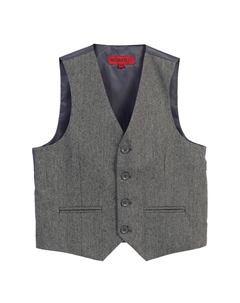 Детский твидовый клетчатый жилет для делового костюма, цвет Herringbone Gray Gioberti