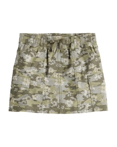 Юбка-карго без застежки для девочек 4–20 лет обычного и большого размера, цвет Khaki Camo So
