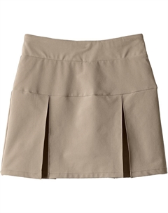 Плиссированная юбка униформы для девочек 4–16 лет, цвет Khaki Lands' end