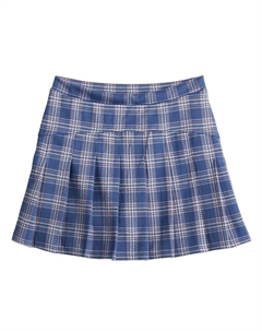 Трикотажная плиссированная юбка без застежки для девочек 6–20 лет обычного размера и размера плюс, цвет Navy Mauve Plaid So